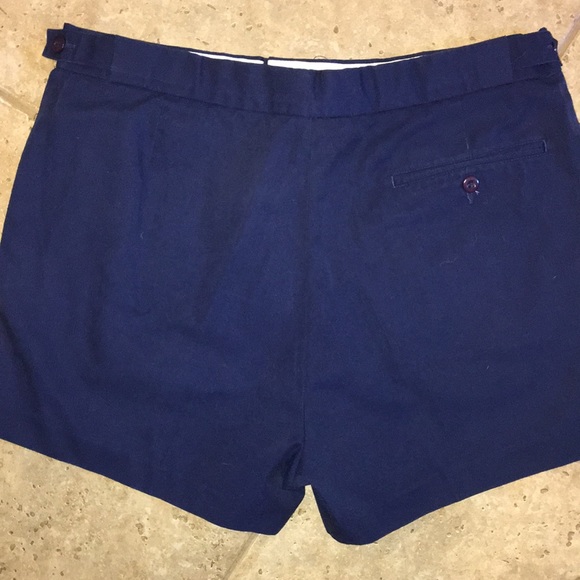 Vintage Courtside Navy Blue Khaki Shorts - Picture 2 of 3